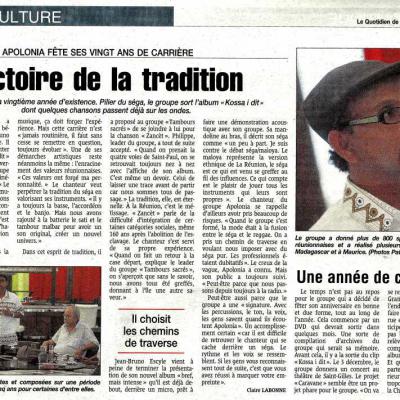 Le QUotidien - Le 02 août 2011